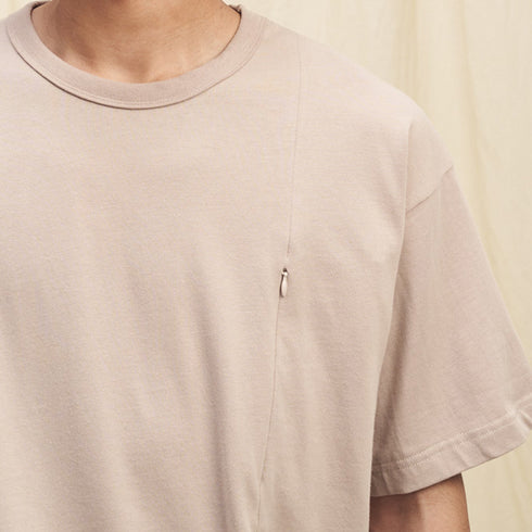 Boysnextdoor Oversize Zip Tshirt Beige